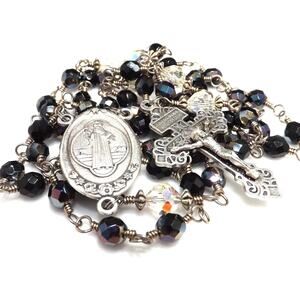 St. Benedict Large Center Handmade Five Decade Rosary